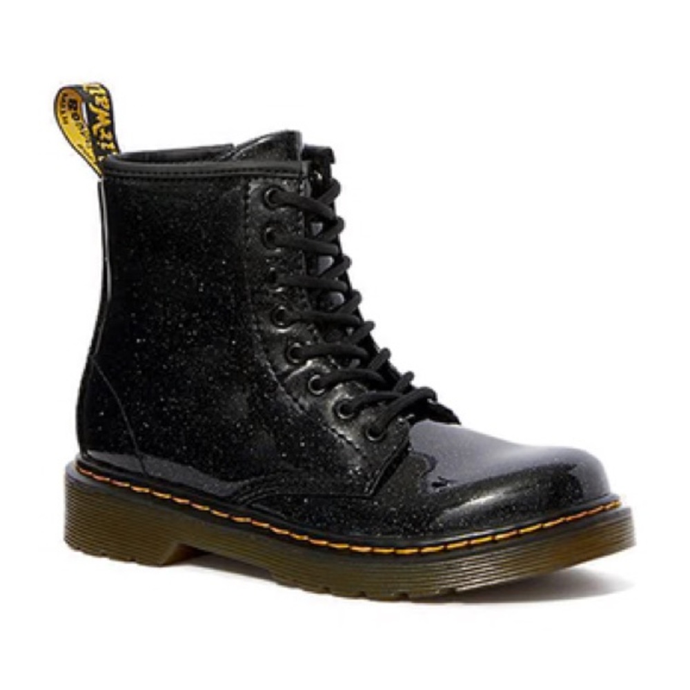 NWOT Dr. Martens Junior 1460 Glitter J Black Boots Size EU 36/5